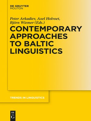 cover image of Contemporary Approaches to Baltic Linguistics